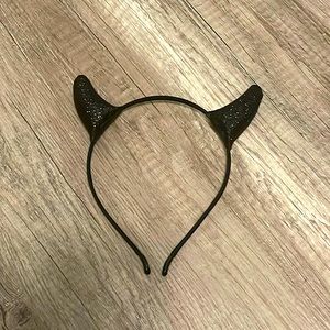NWOT Black Sparkle Ears Headband